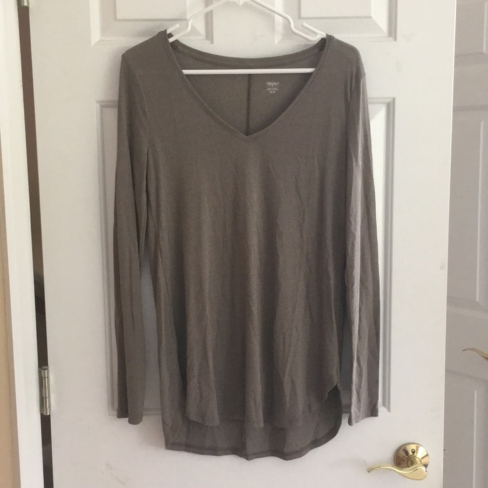 Army Green V-neck long sleeved